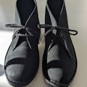 Clarks Desert Boots black suede women's size 7